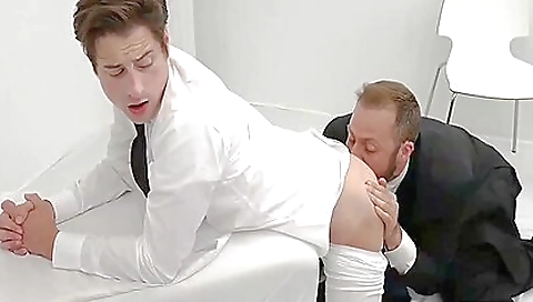 Sexy fuck with a dildo and black guy