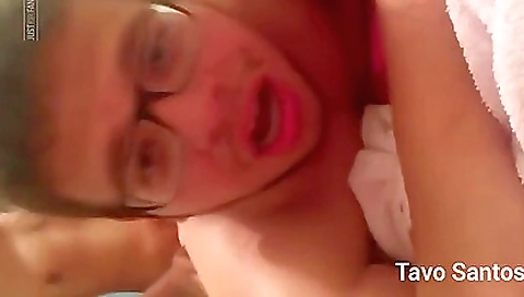 Sexy slutty fucks herself with dildo